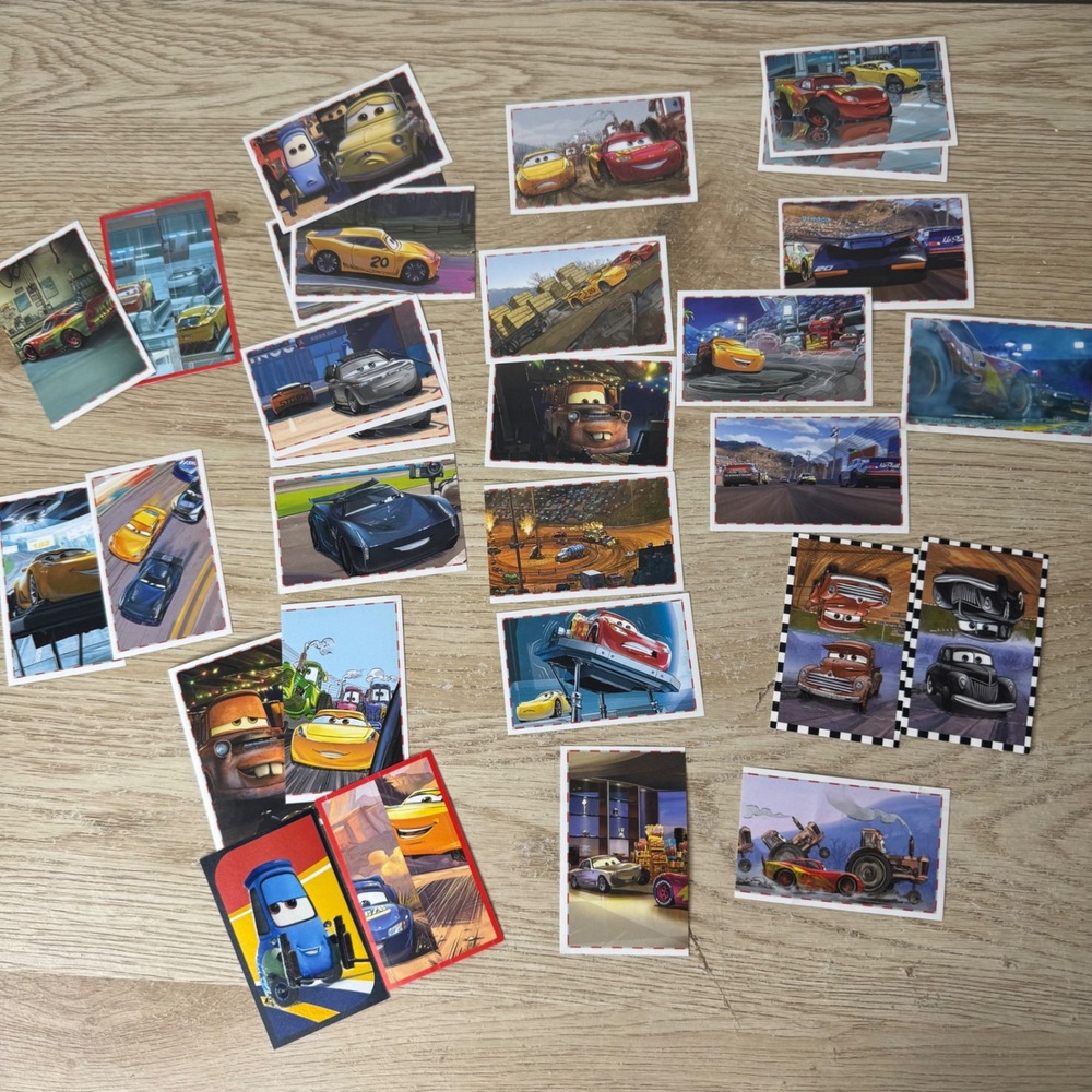 Disney Pixar Cars 3 Panini Sticker Card Lot of 29 Lightning McQueen Mater